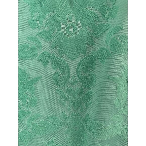 Anthropologie Moulinette Soeurs Women Skirt 4 Green Damask Brocade Pencil Pocket - Picture 3 of 9